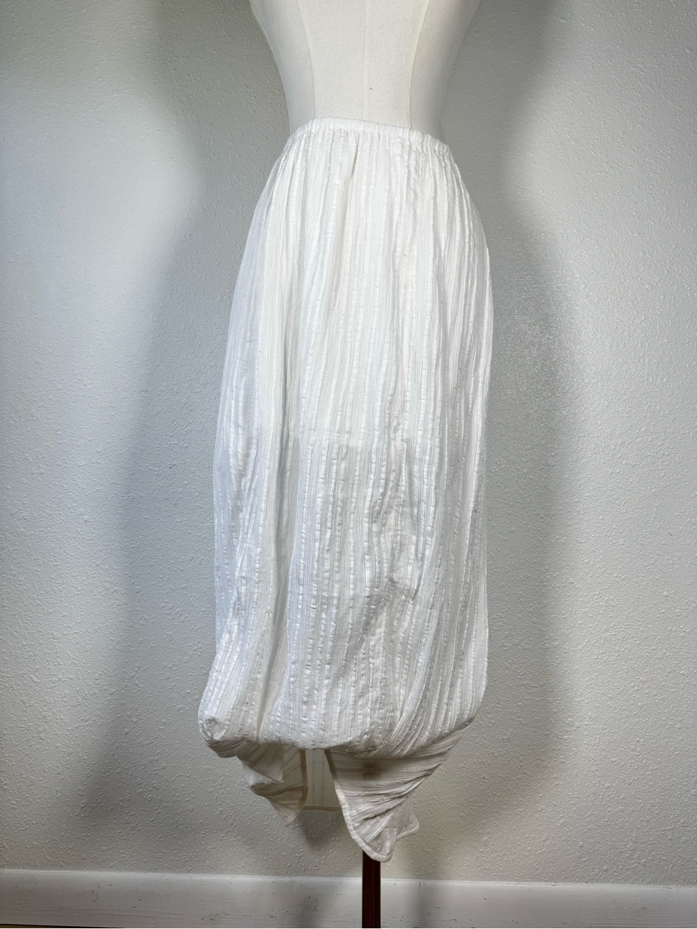 NWT Free-est by Freepeople Draped Dreams clean ivory cotton bohemian skirt XS
